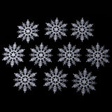 Maxbell 10Pcs 10.5cm White Plastic Snowflake for Christmas Ornaments - Aladdin Shoppers