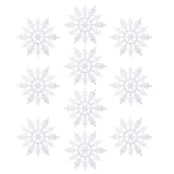 Maxbell 10Pcs 10.5cm White Plastic Snowflake for Christmas Ornaments - Aladdin Shoppers