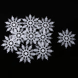 Maxbell 10Pcs 10.5cm White Plastic Snowflake for Christmas Ornaments - Aladdin Shoppers