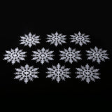 Maxbell 10Pcs 10.5cm White Plastic Snowflake for Christmas Ornaments - Aladdin Shoppers