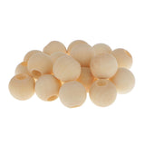 Maxbell Maxbell 20 Natural Round Wood Spacer Beads 25mm Jewellery Making Findings DIY Craft