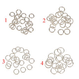 Maxbell 60 Pieces 3mm 4mm 6mm Mixed Jewelry Findings Sterling Silver Open Jump Rings