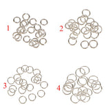 Maxbell 120pcs Silver Plated Metal Super Strong Jump Ring Split Ring Connector