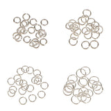 Maxbell 60 Pieces 3mm 4mm 6mm Mixed Jewelry Findings Sterling Silver Open Jump Rings