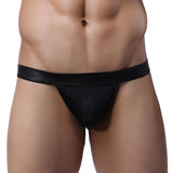 Maxbell Sexy Men's PU Leather Mesh G-string Underwear Briefs Underpants Black S - Aladdin Shoppers