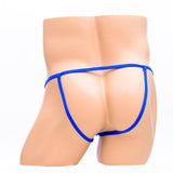 Maxbell Mens Sexy Elastic Hollow-out Underwear T-back G-string Jockstrap Blue - Aladdin Shoppers