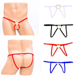 Maxbell Mens Sexy Elastic Hollow-out Underwear T-back G-string Jockstrap Blue - Aladdin Shoppers