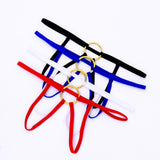 Maxbell Mens Sexy Elastic Hollow-out Underwear T-back G-string Jockstrap Blue - Aladdin Shoppers