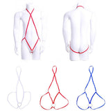 Maxbell Men Sexy Strappy Thongs Bodysuit Mankini Harness Underwear G-String Red - Aladdin Shoppers