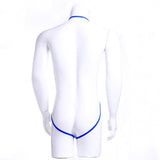 Maxbell Men Sexy Strappy Thongs Bodysuit Mankini Harness Underwear G-String Blue - Aladdin Shoppers