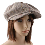 Maxbell 2pieces Newsboy Golf Flat Gatsby Hat Driving Beret Baker Peaked Cap