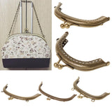 Maxbell 2Pcs Sew in Coin Bag Purse Metal Frame Handbag Clasp Fastening 8.5cm 10.5cm