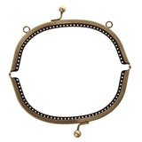 Maxbell 16.5/20cm Metal Frame Kiss Clasp Lock Handle Arch for Handbag Purse Bronze