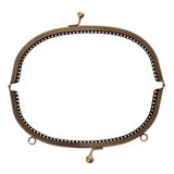 Maxbell 16.5/20cm Metal Frame Kiss Clasp Lock Handle Arch for Handbag Purse Bronze