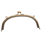 Maxbell 16.5/20cm Metal Frame Kiss Clasp Lock Handle Arch for Handbag Purse Bronze