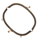 Maxbell 16.5/20cm Metal Frame Kiss Clasp Lock Handle Arch for Handbag Purse Bronze