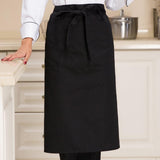 Maxbell 2 Piece Men Women Black Restaurant Chef Half Apron Waist Apron - Aladdin Shoppers