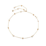 Maxbell 2pcs Pearl Diamante Diamond Ladies Waist Chain Charm Belt One Size Fit All - Aladdin Shoppers