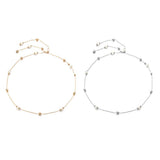 Maxbell 2pcs Pearl Diamante Diamond Ladies Waist Chain Charm Belt One Size Fit All - Aladdin Shoppers