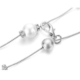 Maxbell Pearl Diamante Diamond Ladies Waist Chain Charm Belt Silver One Size Fit All - Aladdin Shoppers