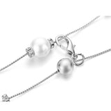 Maxbell 2pcs Pearl Diamante Diamond Ladies Waist Chain Charm Belt One Size Fit All - Aladdin Shoppers