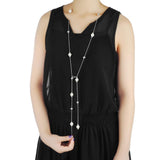 Maxbell Pearl Diamante Diamond Ladies Waist Chain Charm Belt Silver One Size Fit All - Aladdin Shoppers