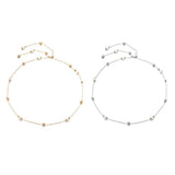 Maxbell 2pcs Pearl Diamante Diamond Ladies Waist Chain Charm Belt One Size Fit All - Aladdin Shoppers