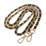 Purse Handbag Handle Shoulder Bag Replacement Chain Bag Strap Gold+Black