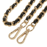 Purse Handbag Handle Shoulder Bag Replacement Chain Bag Strap Gold+Black