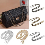 Purse Handbag Handle Shoulder Bag Replacement Chain Bag Strap Gold+Black