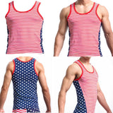 Maxbell Men's Sexy Underwear Tank Tops Sleeveless Shirt American Flag Vest S - Aladdin Shoppers