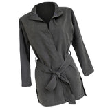 Maxbell Women Ladies Long Sleeve Jacket Thin Wind Dust Coat Grey-XL - Aladdin Shoppers