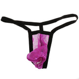 Maxbell Men's Sexy Bulge Pouch G-string Thong T-back Underwear Briefs L Purple - Aladdin Shoppers