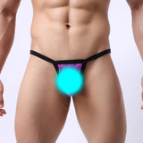 Maxbell Men's Sexy Bulge Pouch G-string Thong T-back Underwear Briefs L Purple - Aladdin Shoppers