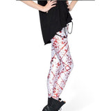 Maxbell Blood Splatter 3D Printed Leggings Halloween Pants Jeggings Cospaly Dress Red - Aladdin Shoppers