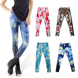 Maxbell Blood Splatter 3D Printed Leggings Halloween Pants Jeggings Cospaly Dress Red - Aladdin Shoppers