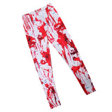 Maxbell Blood Splatter 3D Printed Leggings Halloween Pants Jeggings Cospaly Dress Red - Aladdin Shoppers