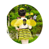 4Pc Bumble Bee Honey Girls Kids Fairy Halloween Fancy Dress Up Party Costume