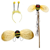 4Pc Bumble Bee Honey Girls Kids Fairy Halloween Fancy Dress Up Party Costume