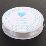Maxbell 2 Pieces 10 Meters Clear Elastic Thread Cord For Jewelry Making 0.8mm 1.0mm