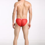 Maxbell Men's Sexy Nets Yarn Bulge Pouch Bikini Briefs Breathable T-back M Red - Aladdin Shoppers