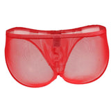 Maxbell Men's Sexy Nets Yarn Bulge Pouch Bikini Briefs Breathable T-back M Red - Aladdin Shoppers