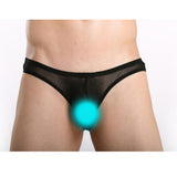 Maxbell Men's Sexy Nets Yarn Bulge Pouch Bikini Briefs Breathable T-back S Black - Aladdin Shoppers