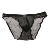 Maxbell Men's Sexy Nets Yarn Bulge Pouch Bikini Briefs Breathable T-back S Black - Aladdin Shoppers