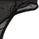 Maxbell Men's Sexy Nets Yarn Bulge Pouch Bikini Briefs Breathable T-back S Black - Aladdin Shoppers