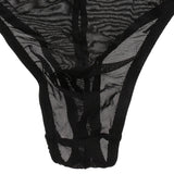 Maxbell Men's Sexy Nets Yarn Bulge Pouch Bikini Briefs Breathable T-back S Black - Aladdin Shoppers