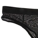 Maxbell Men's Sexy Nets Yarn Bulge Pouch Bikini Briefs Breathable T-back S Black - Aladdin Shoppers
