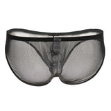 Maxbell Men's Sexy Nets Yarn Bulge Pouch Bikini Briefs Breathable T-back S Black - Aladdin Shoppers