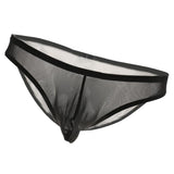 Maxbell Men's Sexy Nets Yarn Bulge Pouch Bikini Briefs Breathable T-back S Black - Aladdin Shoppers