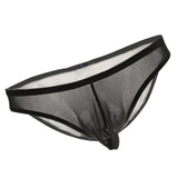 Maxbell Men's Sexy Nets Yarn Bulge Pouch Bikini Briefs Breathable T-back S Black - Aladdin Shoppers